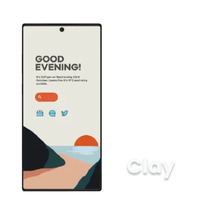 Clay Android homescreen setup