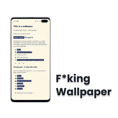 F star king Wallpaper Android homescreen setup