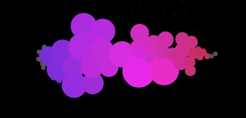 Fizzualizer audio visualizer with bubbles