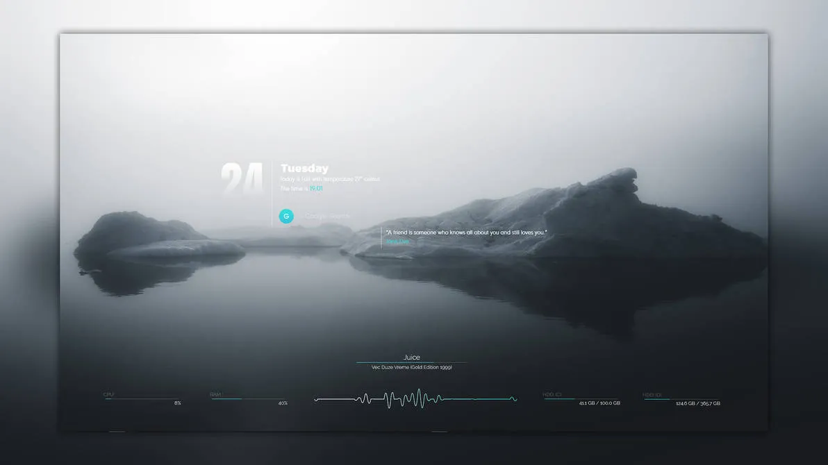 Amatical Rainmeter clock skin