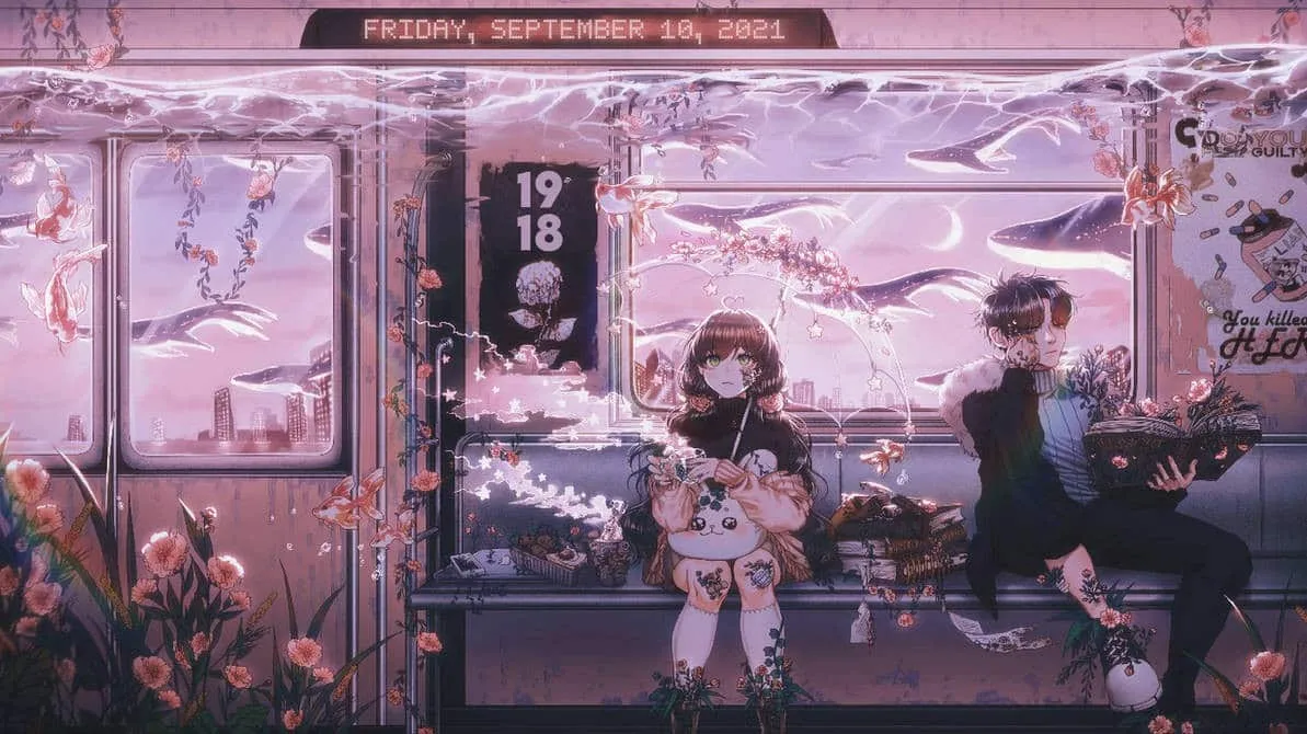 PARADISE Rainmeter skin with date and time overlay