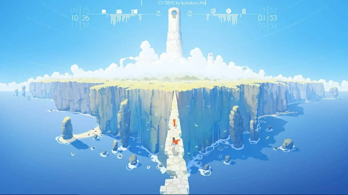 Rime Rainmeter skin inspired by the RiME game
