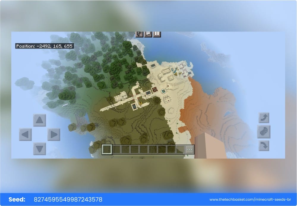 Badlands and savanna island Bedrock seed
