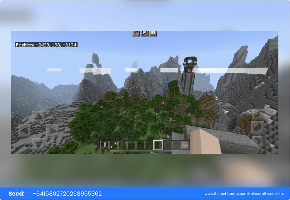 Sky tower Bedrock seed
