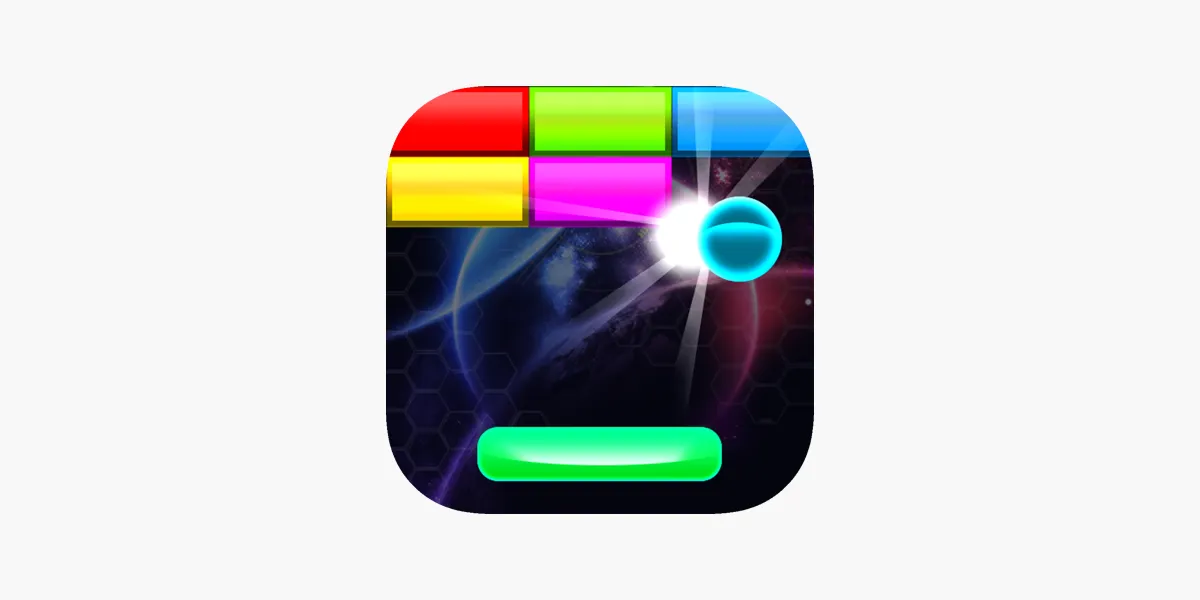 Space Buster X brick breaker with paddle and ball on Apple Watch