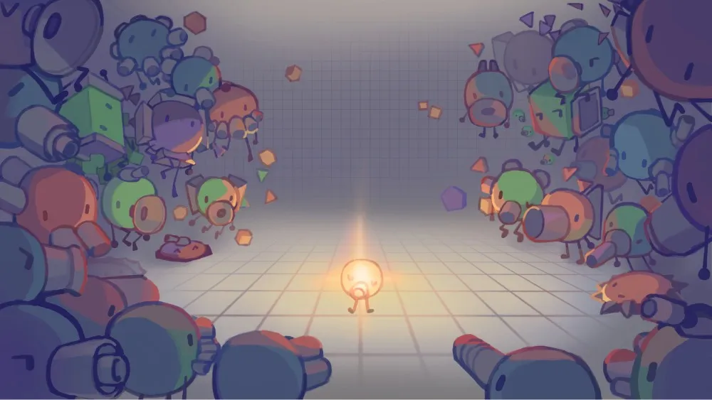 Diep.io tank shooting on the battlefield