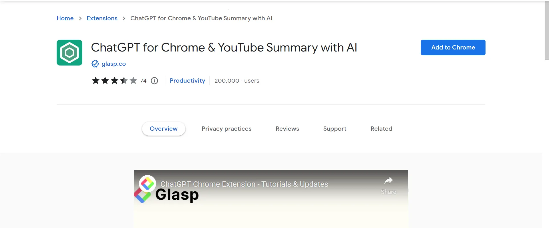 ChatGPT for Chrome displaying AI answers on search results page