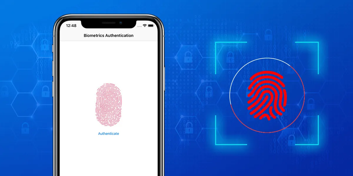 Touch ID fingerprint setup screen on iPhone Settings