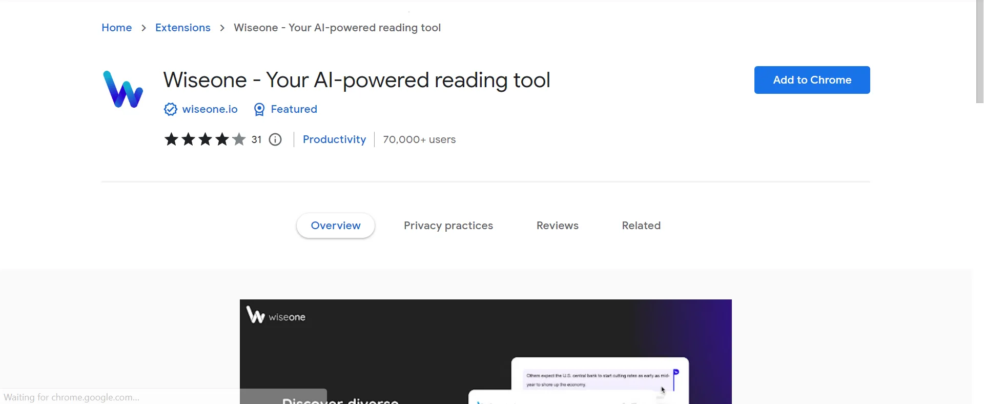 Wiseone AI reading companion highlighting and simplifying web text