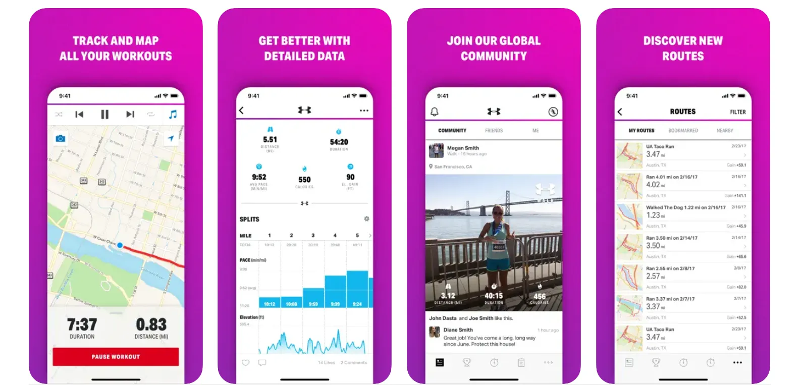 Map My Walk app displaying a GPS tracked walking route