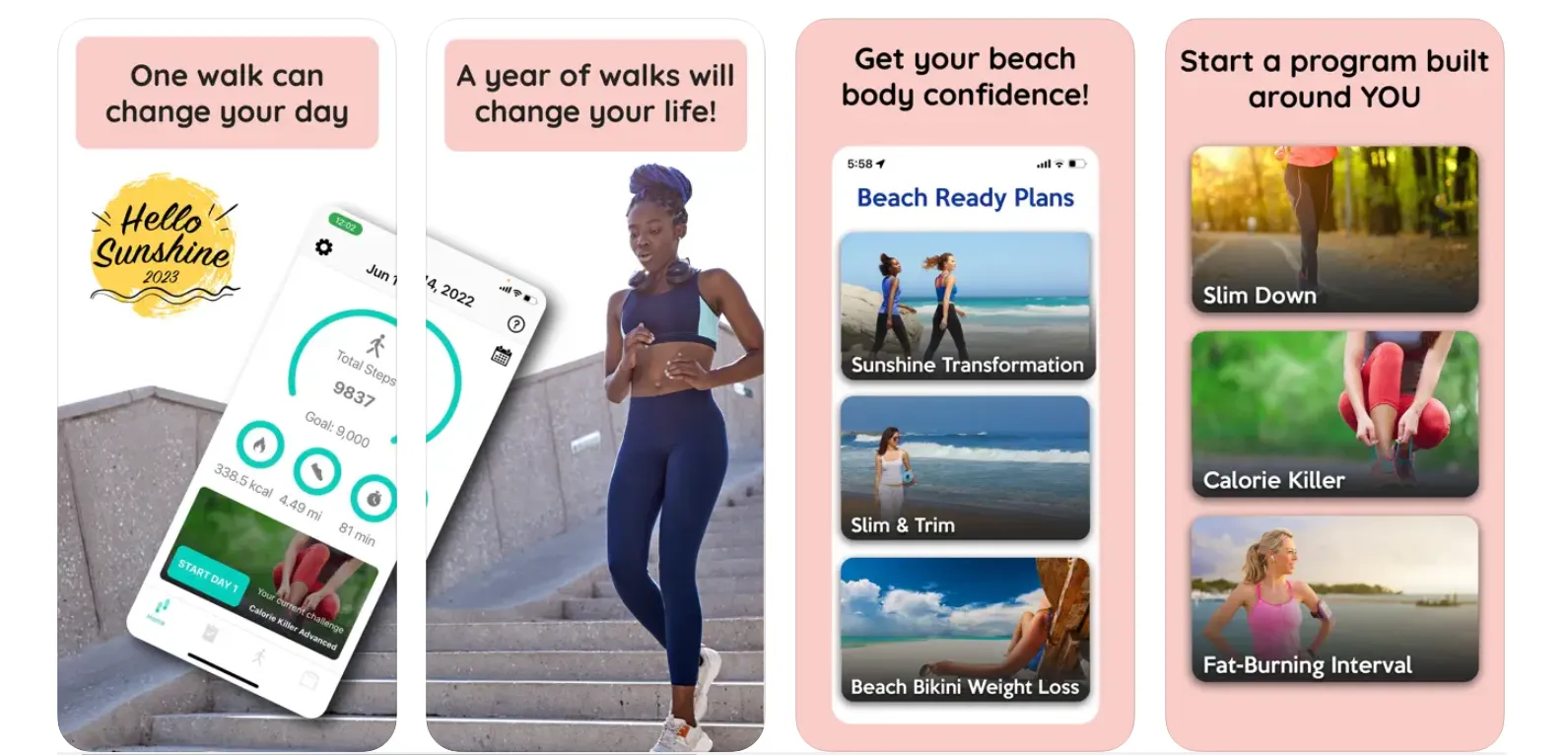 Walkster walking workout app with interval training options
