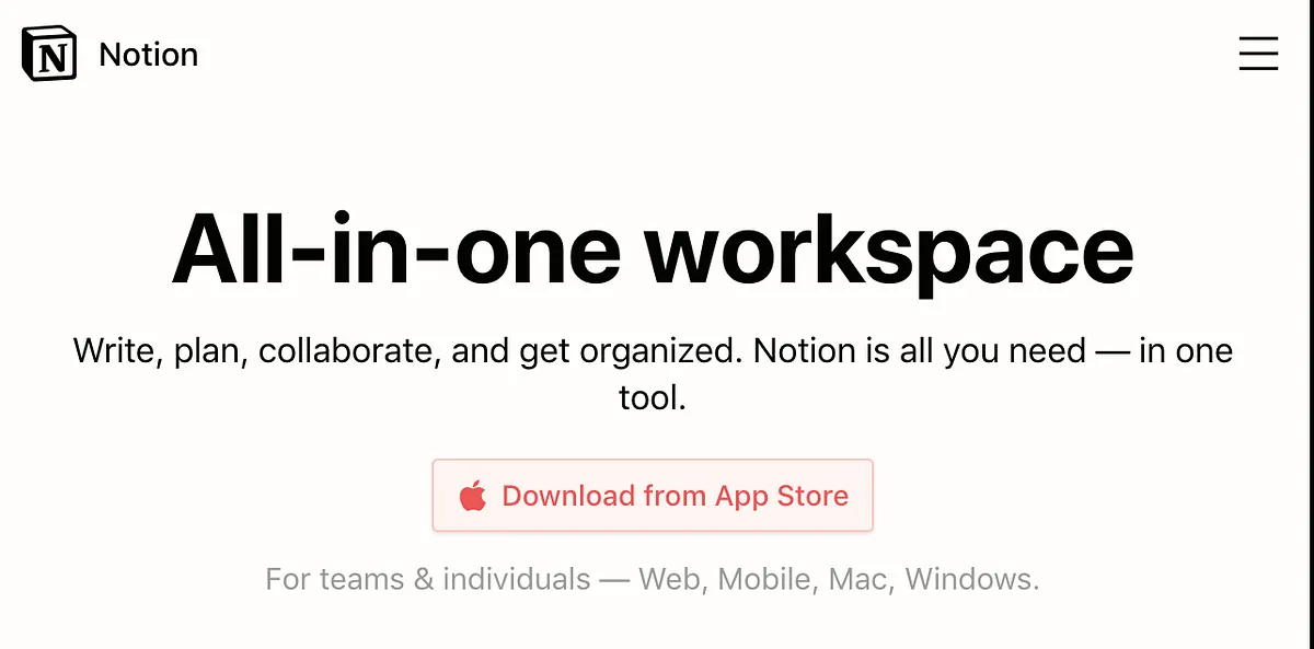 Notion workspace with nested pages, tables, and gallery view