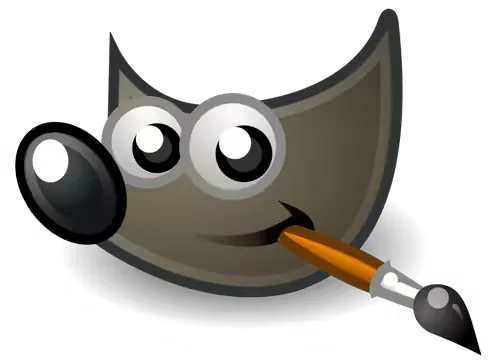 GIMP image editor with photo retouching tools open