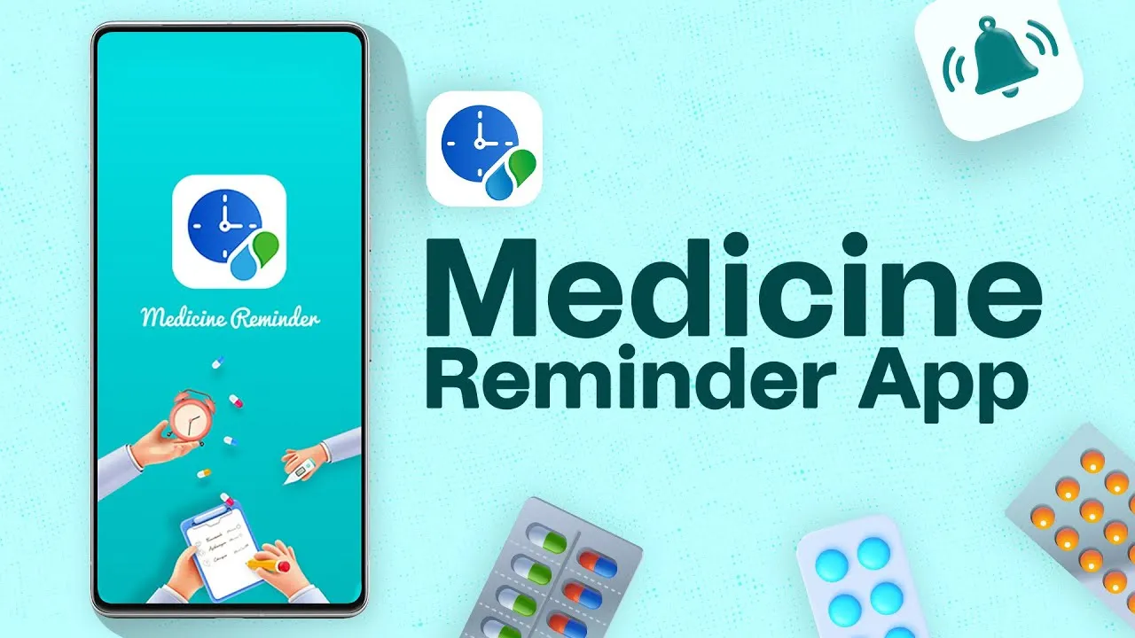 Smartphone screen showing a medicine reminder notification