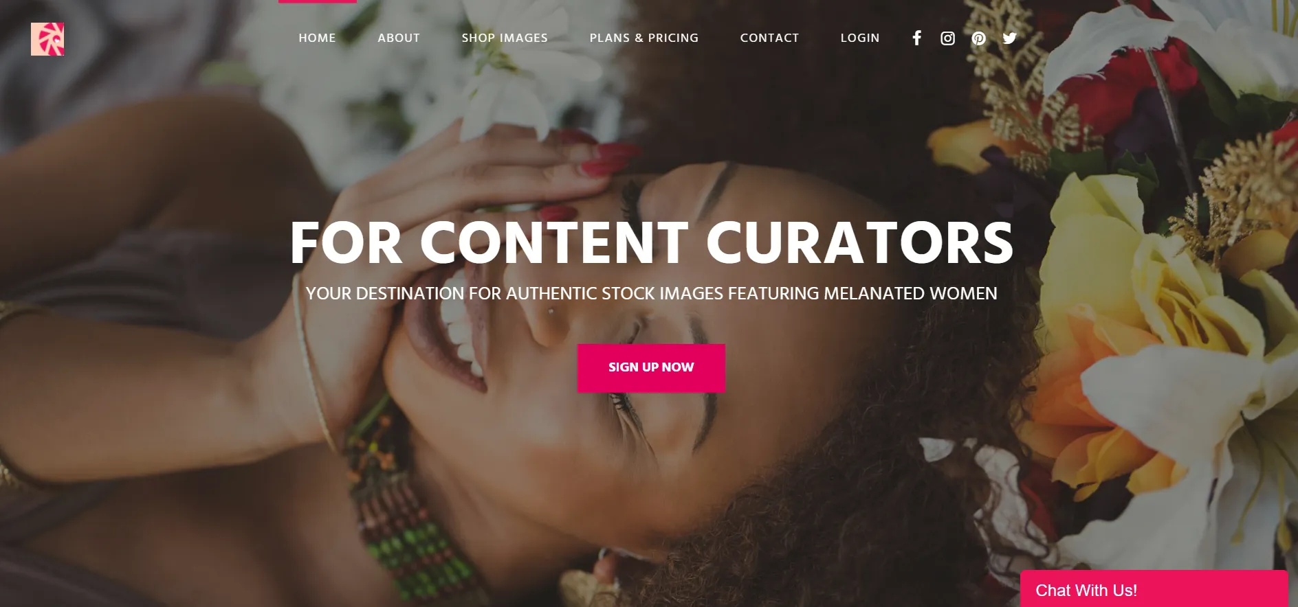 CreateHER Stock showing curated photos of women of color
