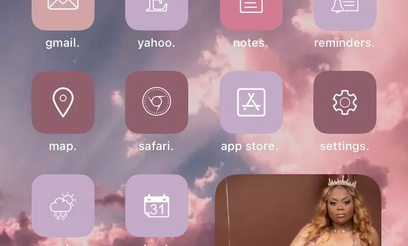 Widgetsmith style widgets in different sizes on the iPhone home screen