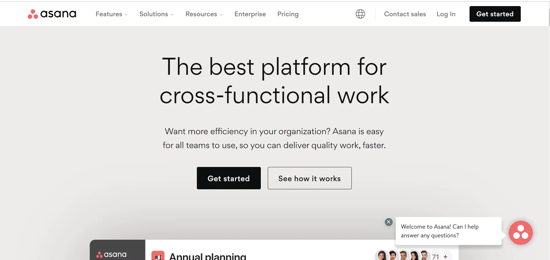 Asana project timeline with task dependencies and team assignments