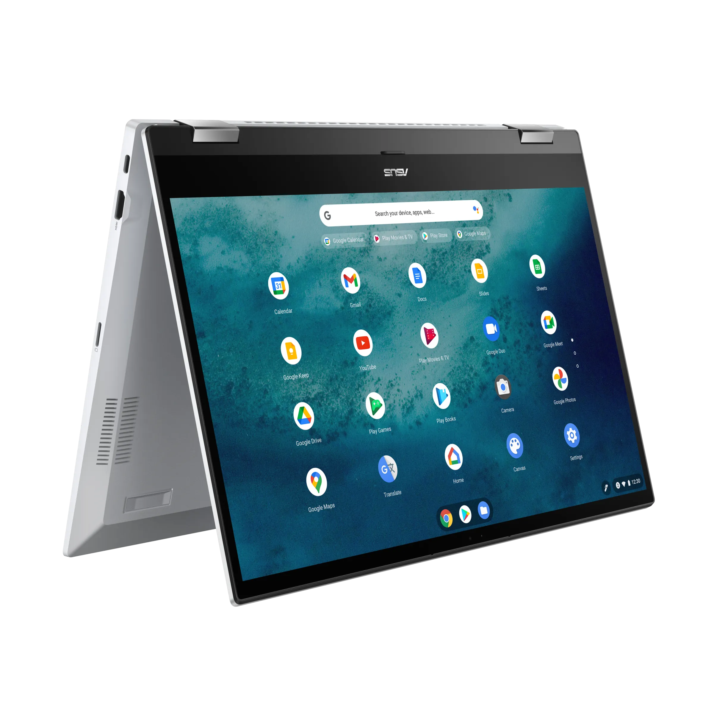 ASUS Chromebook Flip CX5 with 360-degree convertible hinge