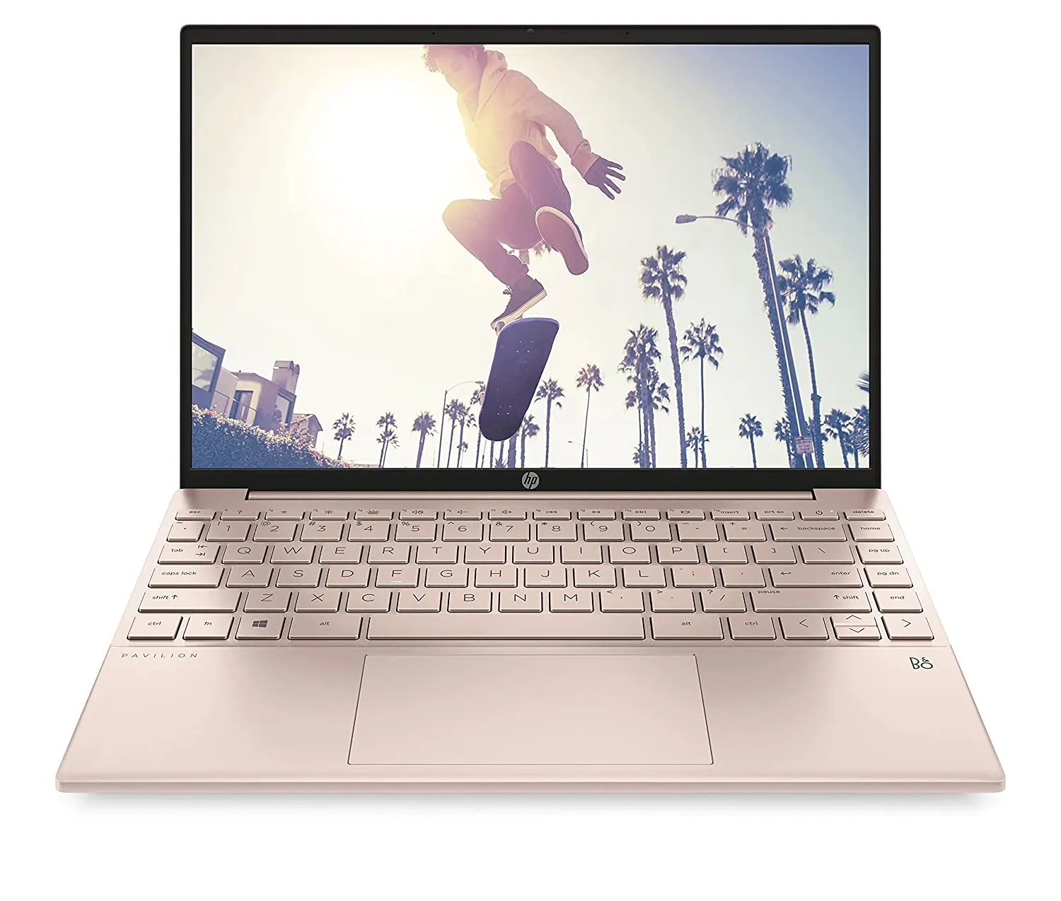 HP Pavilion Aero 13 lightweight laptop in rose gold finish