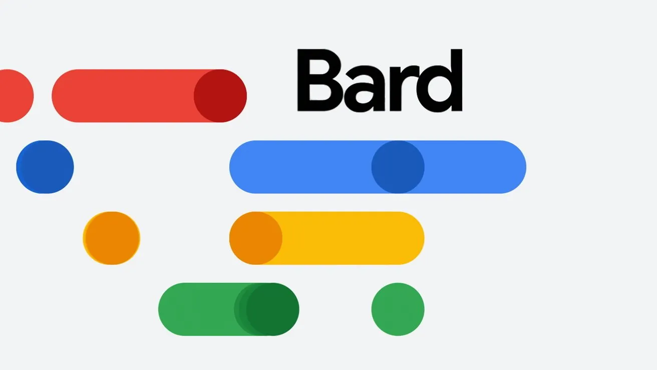 Google Bard chatbot welcome screen with sample prompts