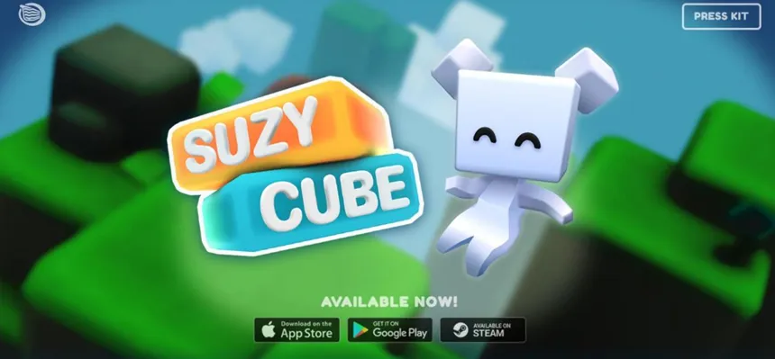 Suzy Cube 3D platformer gameplay with colorful cube world