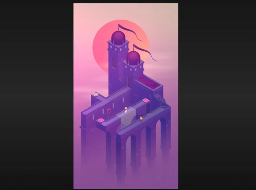 Monument Valley impossible architecture puzzle with Princess Ida