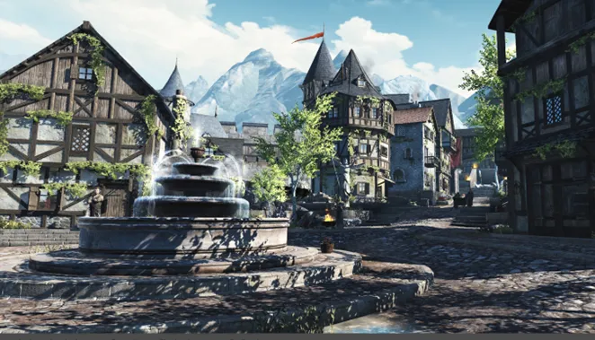 Elder Scrolls Blades first-person dungeon exploration with sword combat