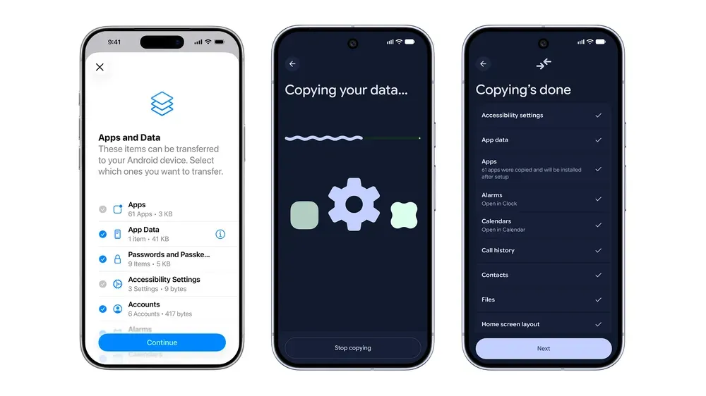 Quick Share QR code transfer between Android and iPhone devices