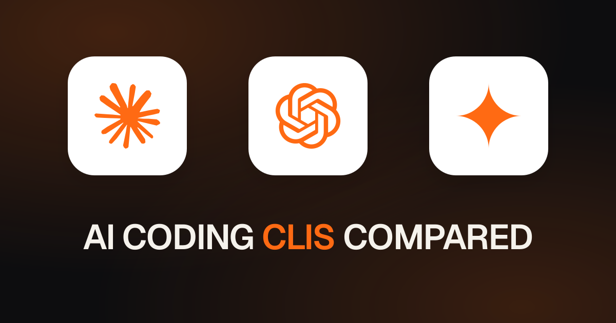 Claude, OpenAI and Gemini logos above the words AI coding CLIs compared