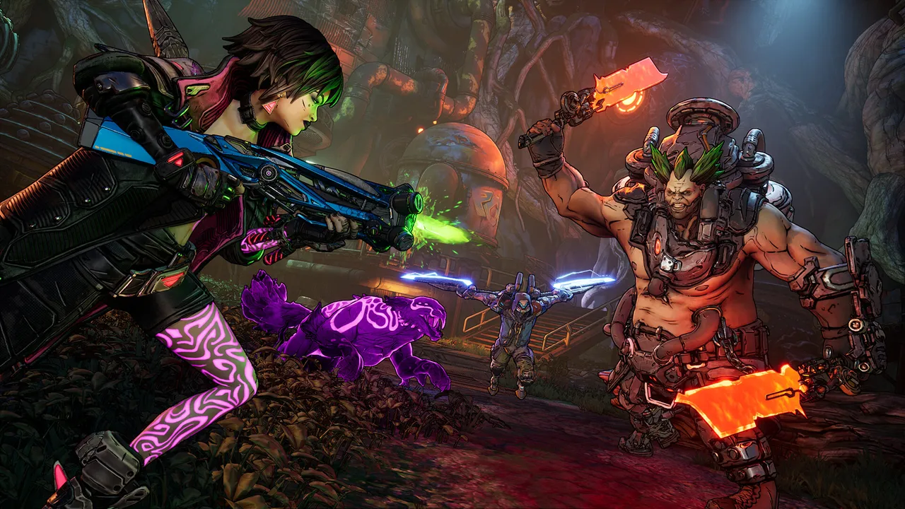 Borderlands 4 two players fighting side by side