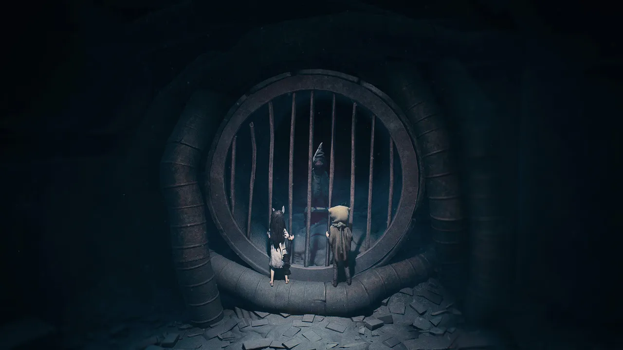 Reanimal two siblings in a dark sewer tunnel