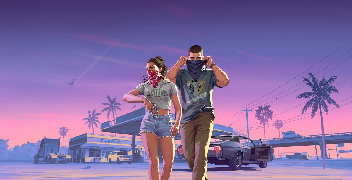 Official Grand Theft Auto VI gas station scene