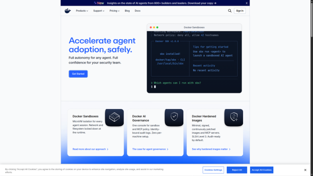 Docker website homepage
