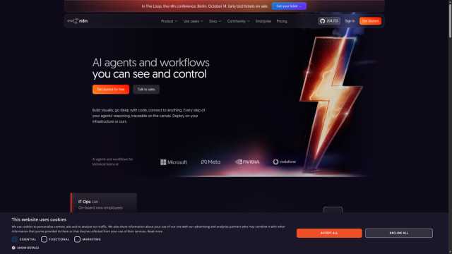 n8n website homepage