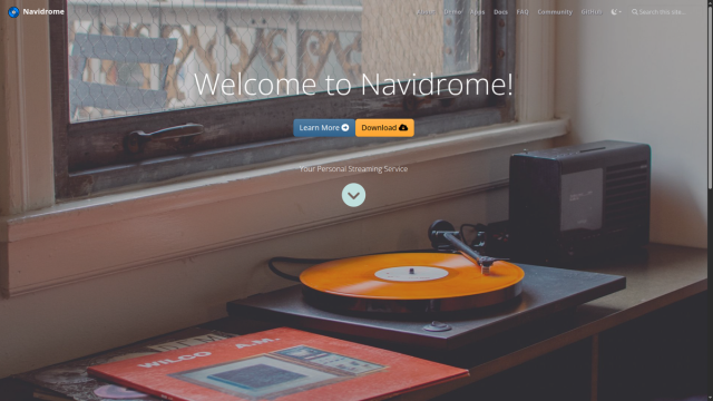Navidrome website homepage