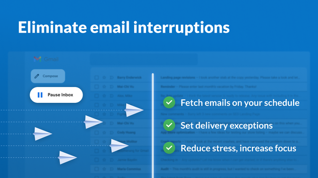 Boomerang Inbox Pause feature fetching emails on a schedule