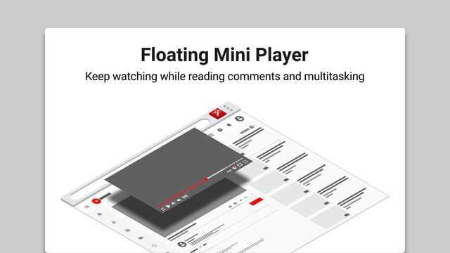Enhancer for YouTube floating mini player keeping a video visible while scrolling