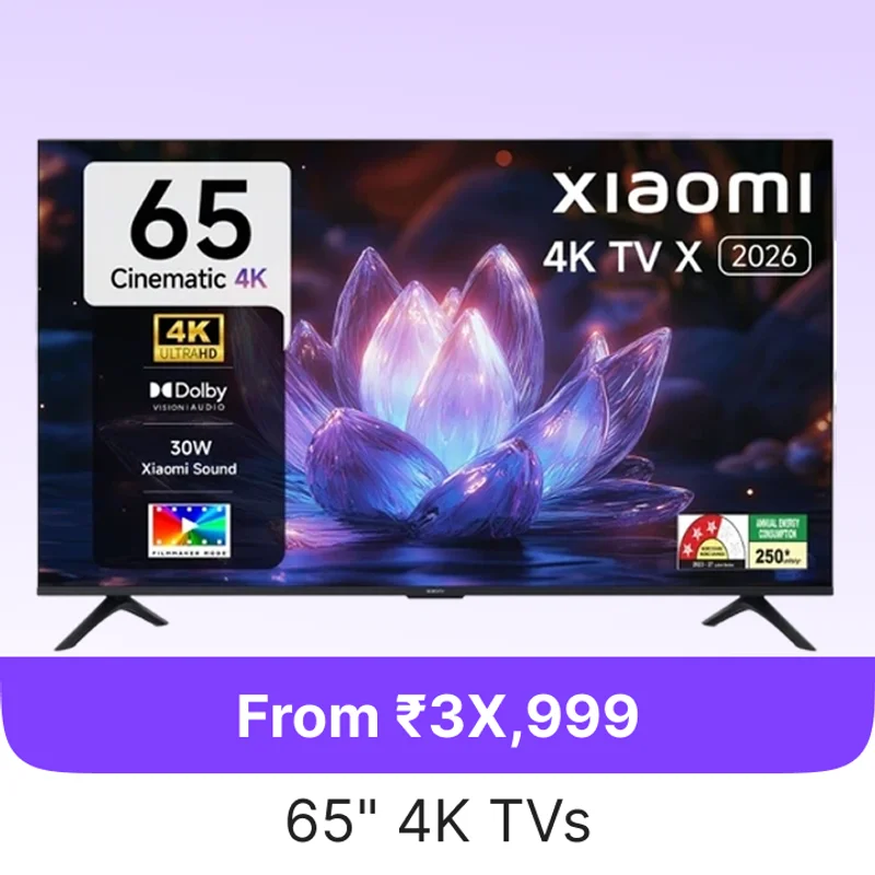 Flipkart BBD 2026 teaser: 65-inch 4K TVs from Rs 3X,999