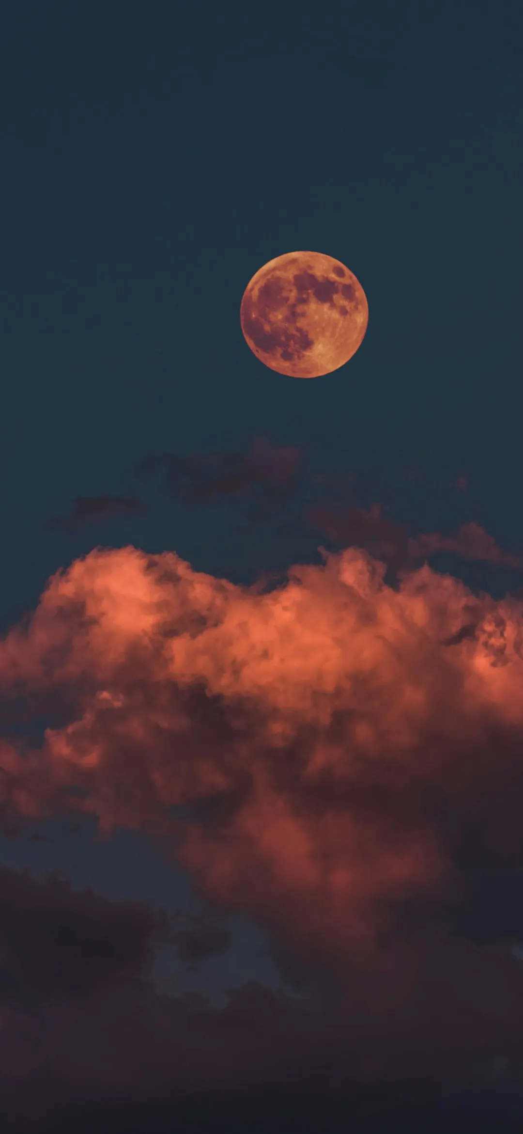Full moon and clouds Halloween wallpaper