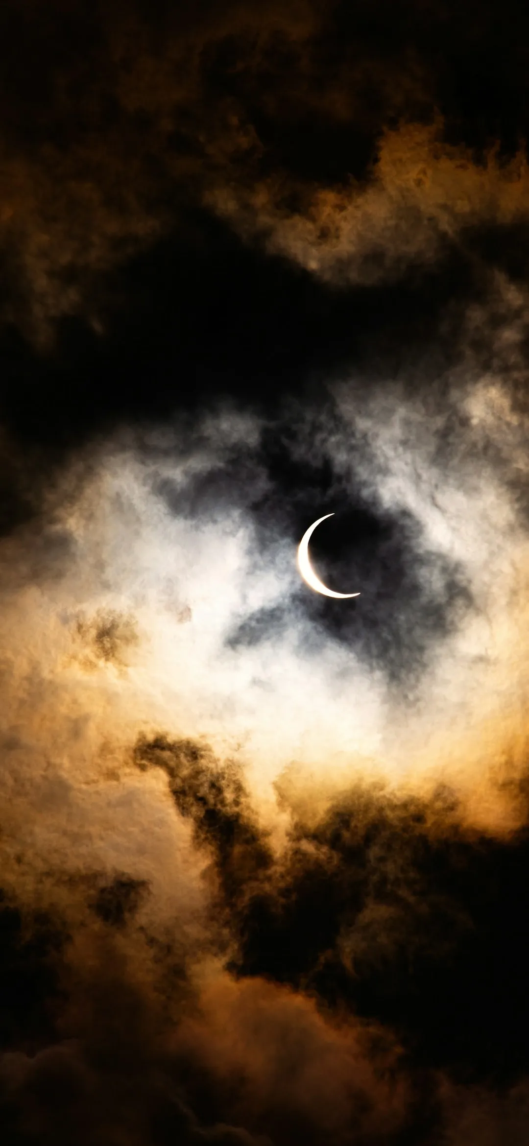 Full moon covered by clouds Halloween wallpaper
