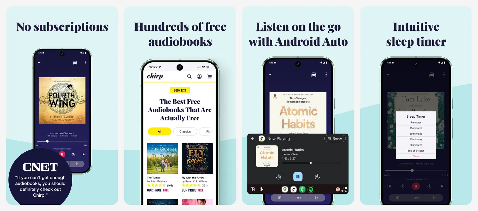 Chirp app screenshots