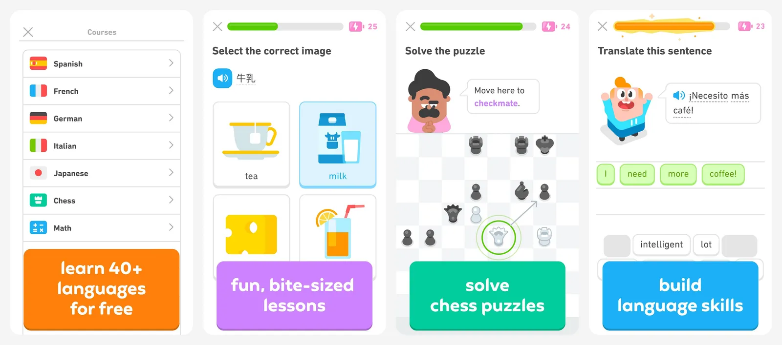 Duolingo app screenshots