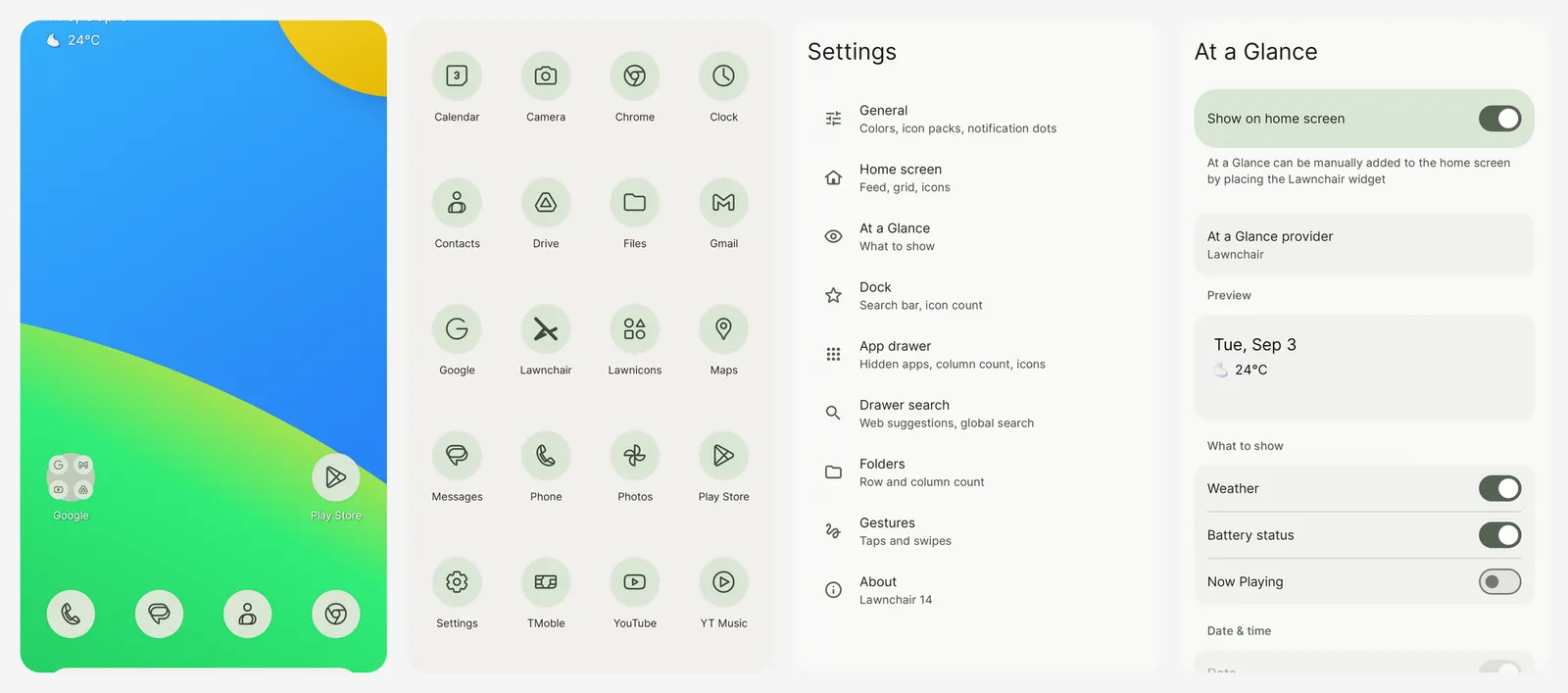 Lawnchair app screenshots