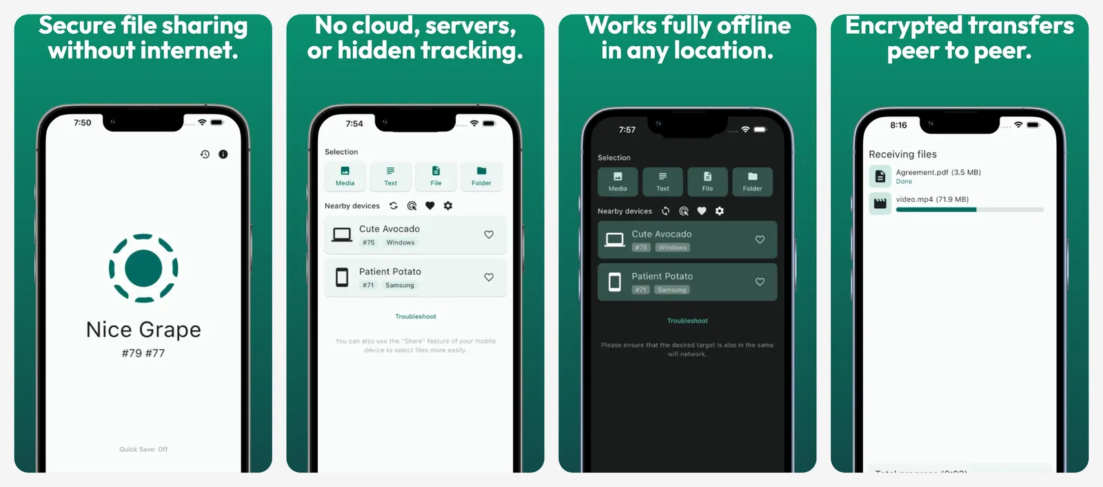 LocalSend app screenshots