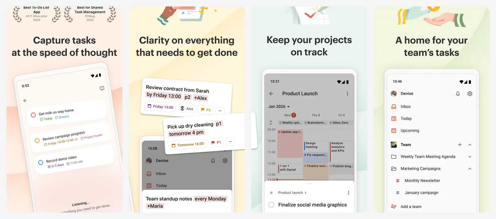 Todoist app screenshots