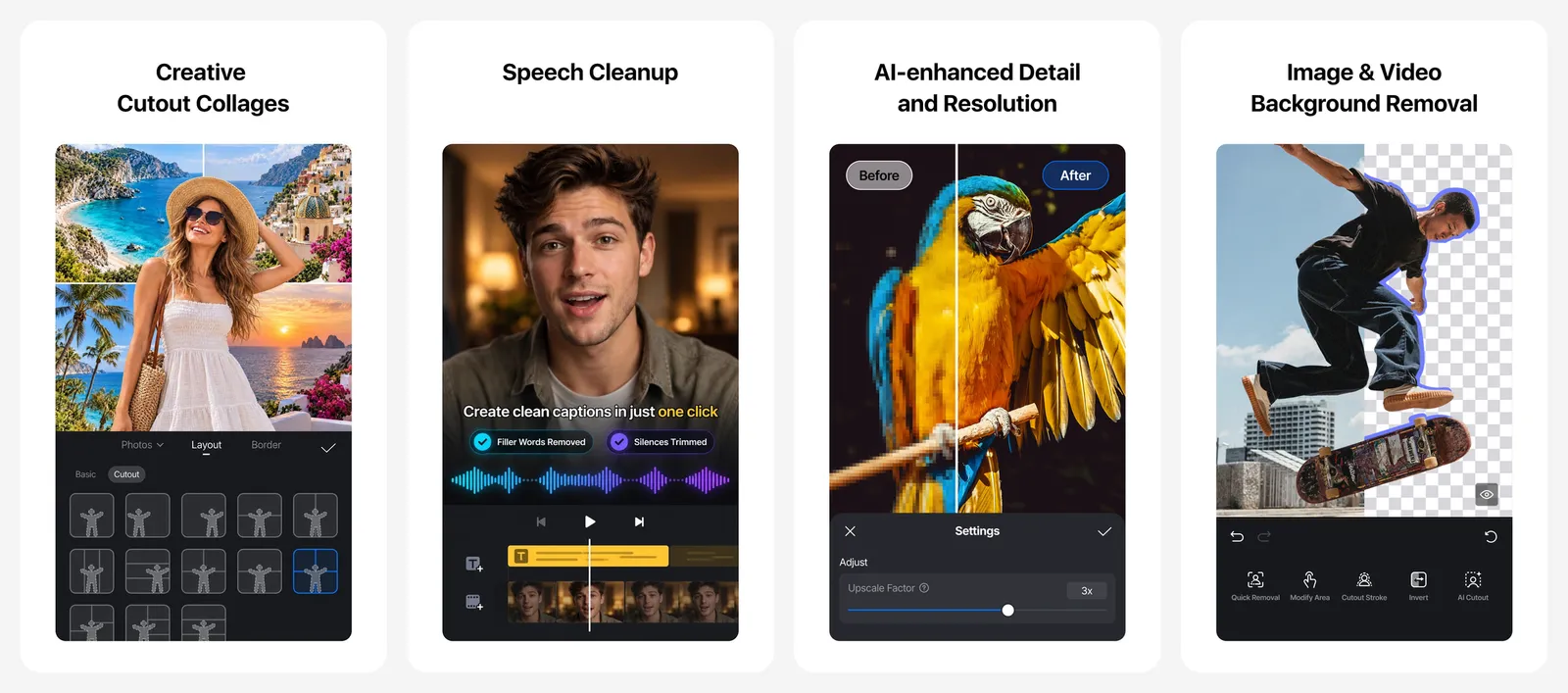 VN Video Editor app screenshots
