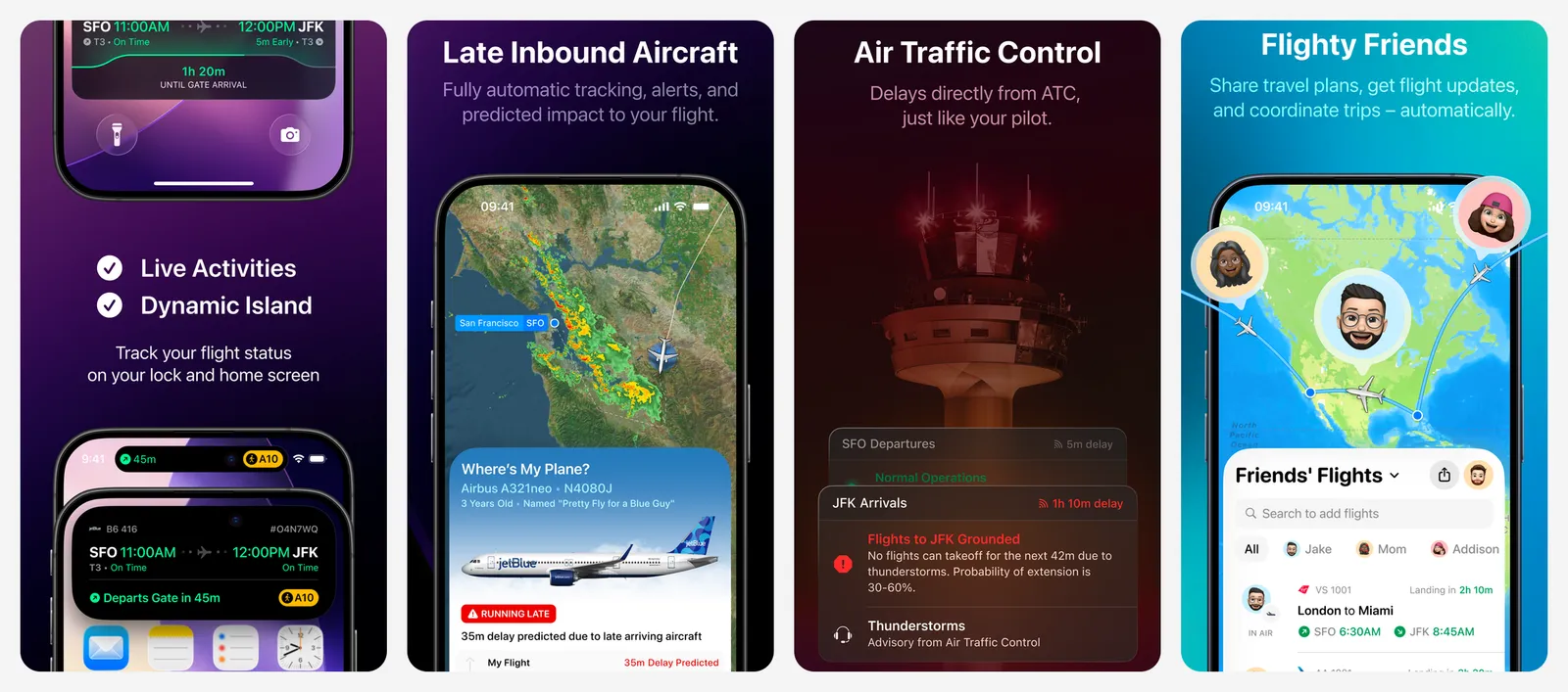 Flighty app screenshots