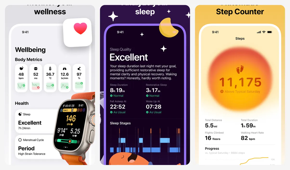 Gentler Streak app screenshots