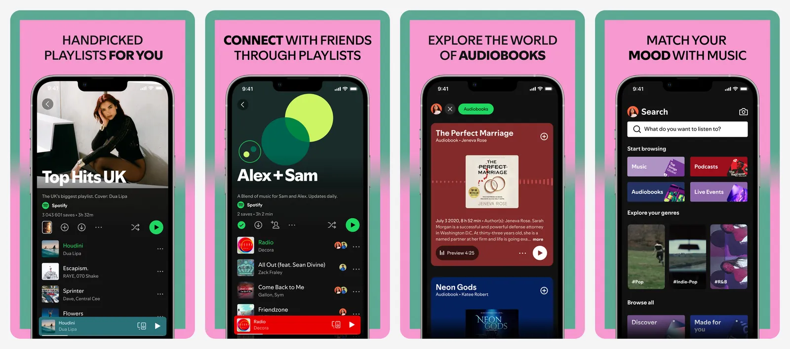 Spotify app screenshots