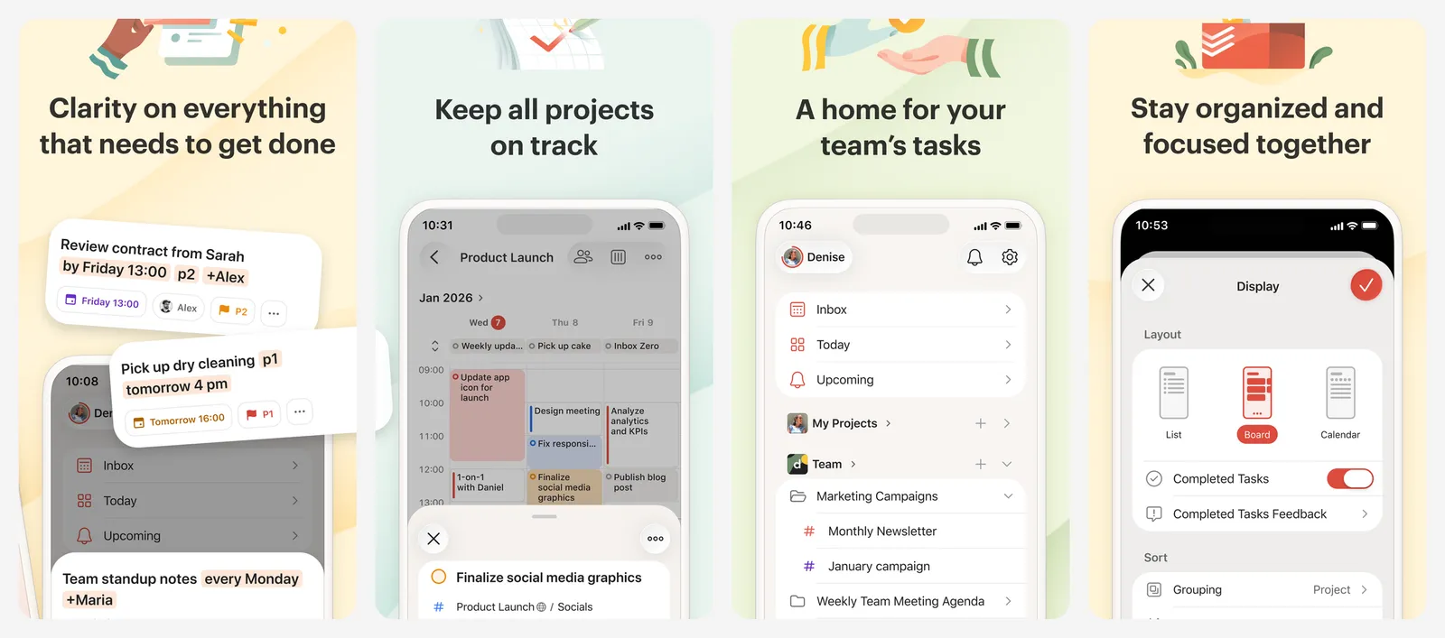 Todoist app screenshots